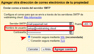 Cómo configurar tu correo electrónico Básico o Avanzado de HostPapa en Gmail (Webmail) 6