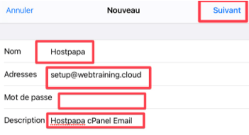 Sélectionnez Ajouter un compte Mail, puis Autre comme type de compte 11