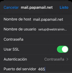 Cómo configurar un correo electrónico Básico o Avanzado de HostPapa en tu iPhone o iPad 3