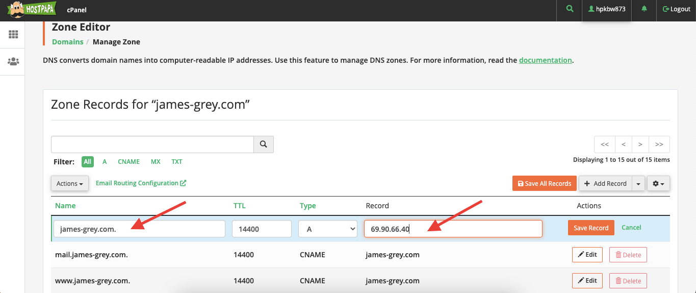 How to create an A record | HostPapa Support