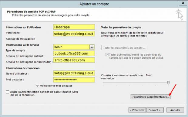 Comment ajouter la messagerie Microsoft 365 à Outlook 2013 5