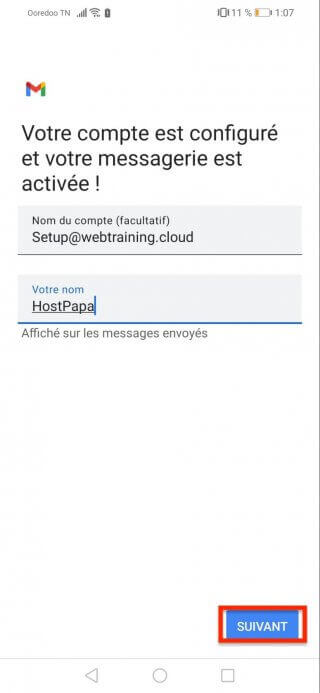 Comment mettre en place l'email HostPapa Novice ou Avancé sur un appareil Android 6