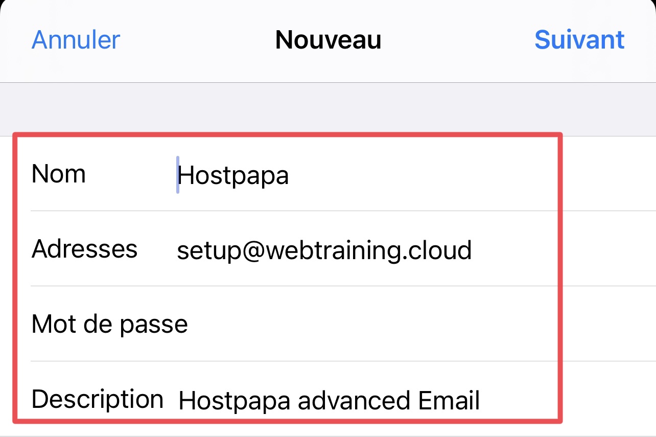 Sélectionnez Ajouter un compte Mail, puis Autre comme type de compte 5