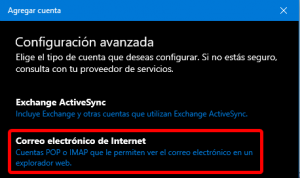 Cómo configurar el correo electrónico Básico o Avanzado de HostPapa en Windows 10 Mail 2