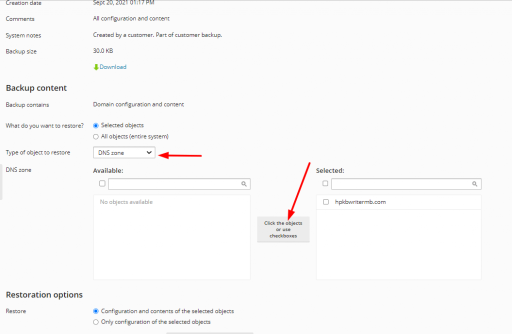 How to create and restore a backup in Plesk | HostPapa Support