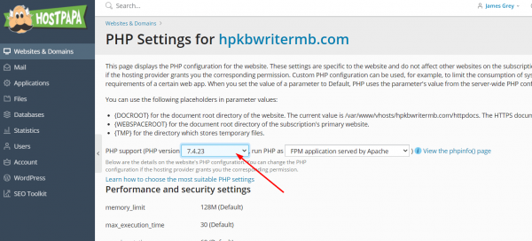PHP settings on Plesk | HostPapa Knowledge Base