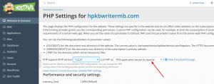 PHP settings on Plesk 2