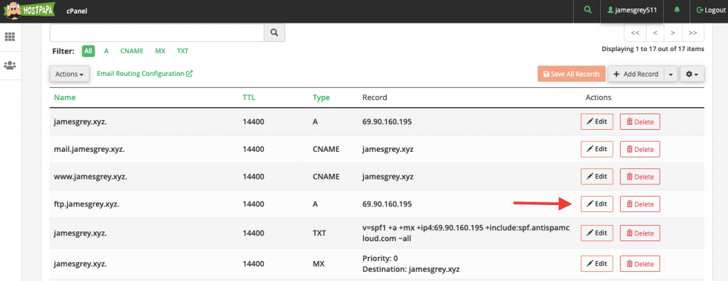 index of cpanel txt