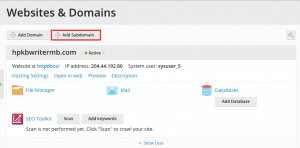 click-add-subdomain