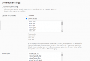 Configuring your IIS settings in Plesk