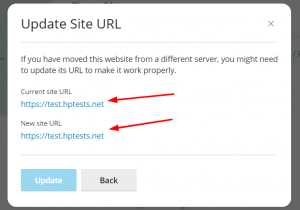 How to update a WordPress URL in Plesk 2
