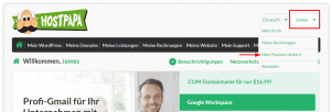 HostPapa-Dashboard – So ändern Sie Ihr Passwort