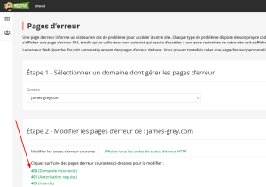 Comment mettre en place des pages d’erreur personnalisées dans cPanel 2