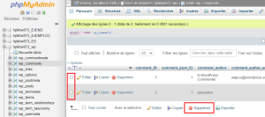 Comment effacer une table dans une base de données avec phpMyAdmin 4