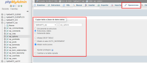 Cómo copiar una tabla de la base de datos con phpMyAdmin 5