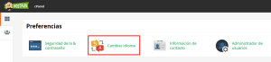 Cómo cambiar el idioma en cPanel