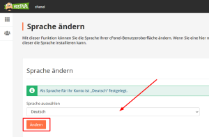 So ändern Sie die Sprache im cPanel 2
