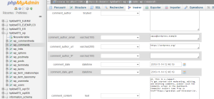 Comment modifier des champs dans les tables de base de données avec phpMyAdmin 5