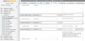 Cómo modificar campos en tablas en bases de datos con phpMyAdmin 4