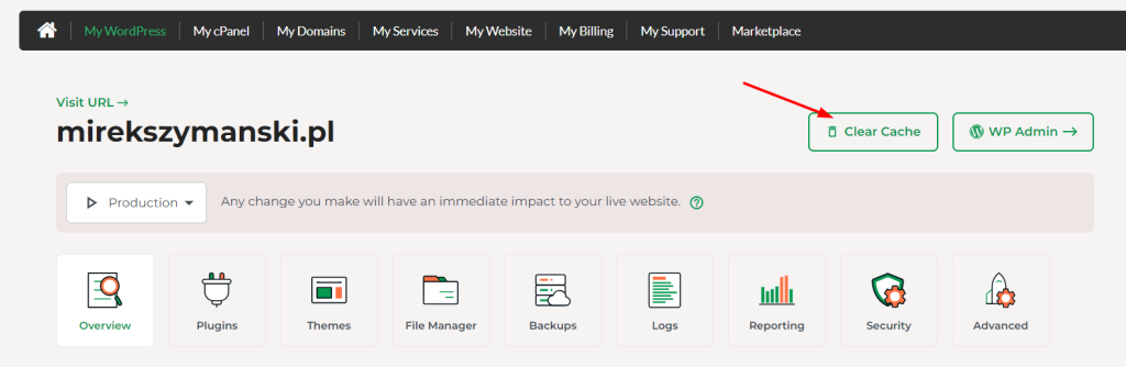 How to clear WordPress cache with your Managed WordPress Dashboard