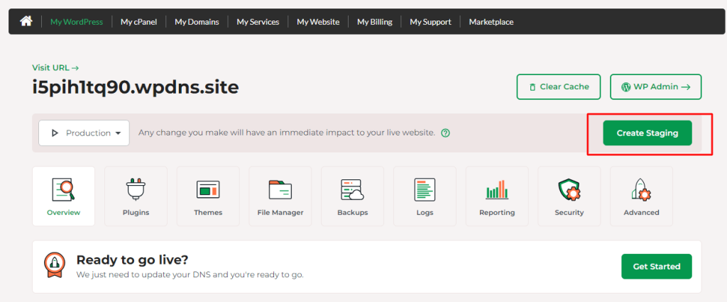 How to create a WordPress staging site with Managed WordPress