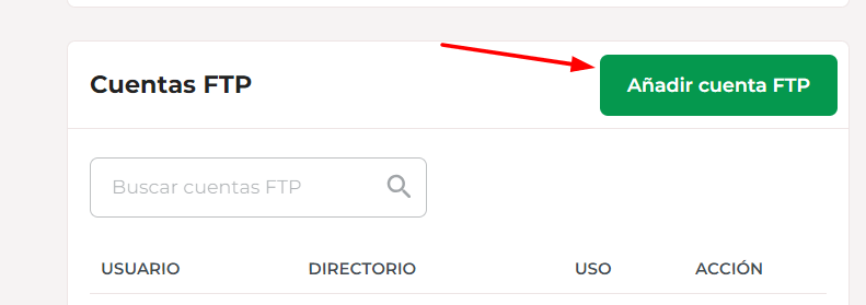 Haz clic en Añadir cuenta FTP.