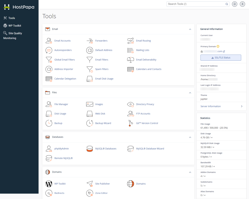 How to access your cPanel from your HostPapa Dasbhoard