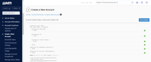 How to create a new account in WHM account creation complete