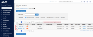 How to reset a cPanel account password in WHM 2