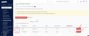 Comment fermer plusieurs comptes avec WHM 2