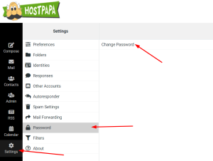 Webmail Settings Change your password