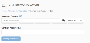 How to change your root password in WHM 1