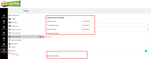Change spam settings with HostPapa email