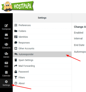 How to enable and disable a vacation or out-of-office alert in your HostPapa webmail 