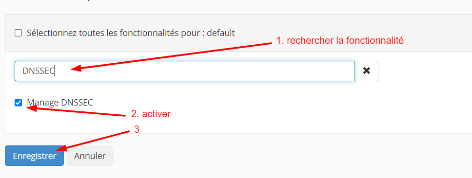 Rechercher la fonctionnalité