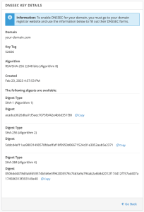 How to enable DNSSEC for the domain on cPanel VPS - key details