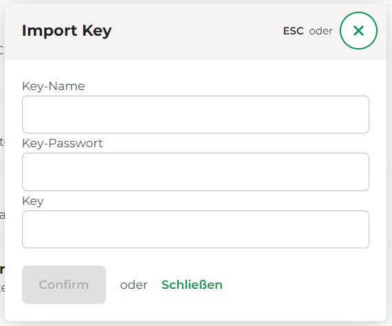 Importiere Deinen SSH Public Key auf der gleichen Seite im Abschnitt SSH Keys 2