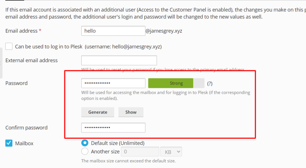 Change Windows email password