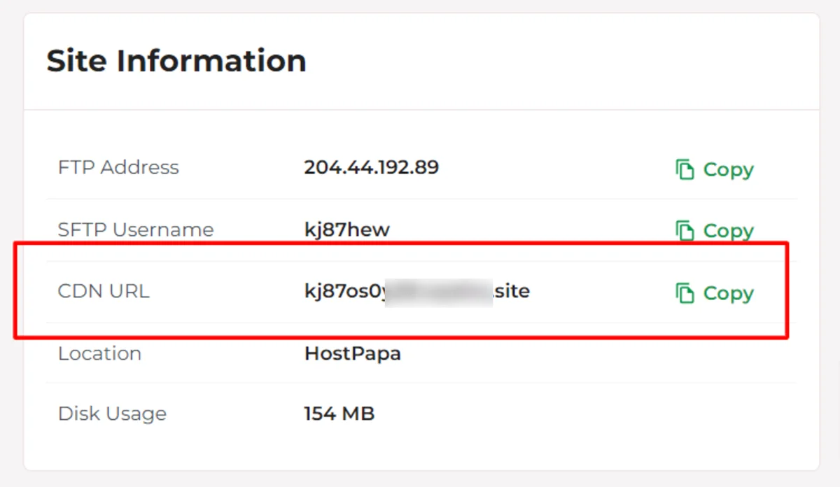 Get the CDN URL