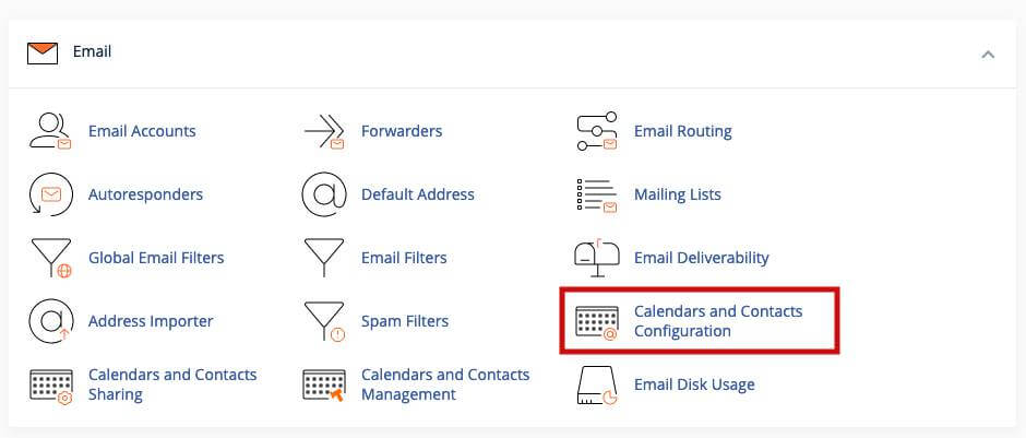 Configuring calendars and address books.