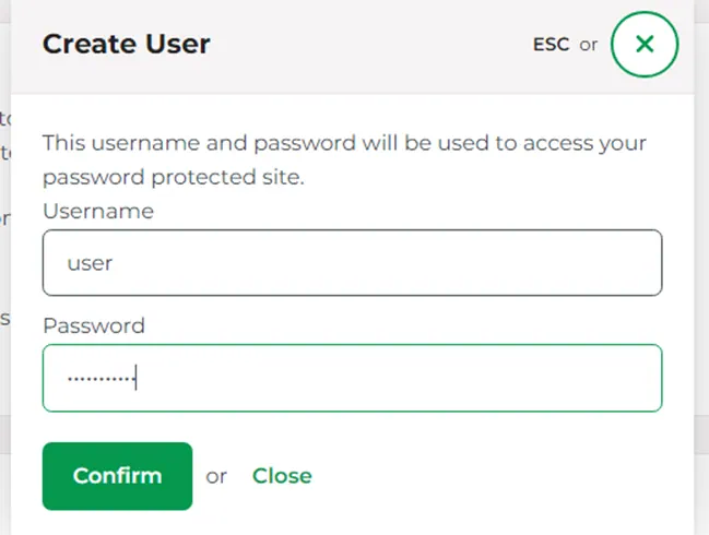 Add the user and click Confirm.