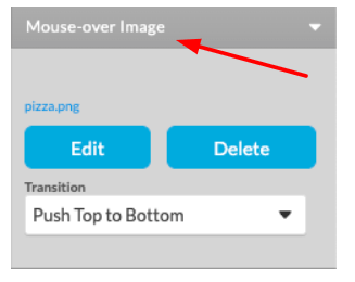 At the very bottom of the Image Properties menu, you will see the Mouse-over Image option.