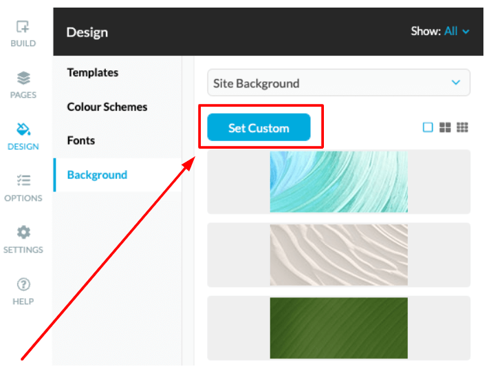 Click Set Custom.
