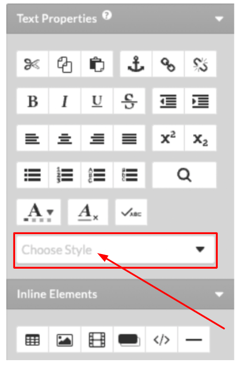 You can use the Choose Style drop-down menu to change your text to a different style.