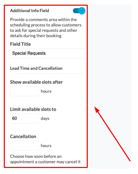 Enter the number of hours prior to an appointment that it can be cancelled.