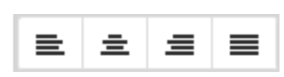 The alignment buttons alter the position of a paragraph on the page.