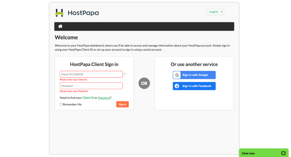 Enter your login credentials.
