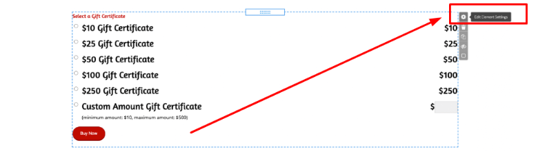 Click on the cogwheel icon.