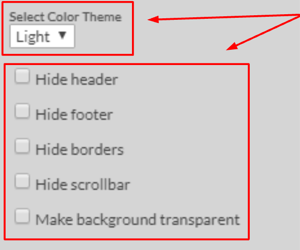 Choose a light or dark color theme.