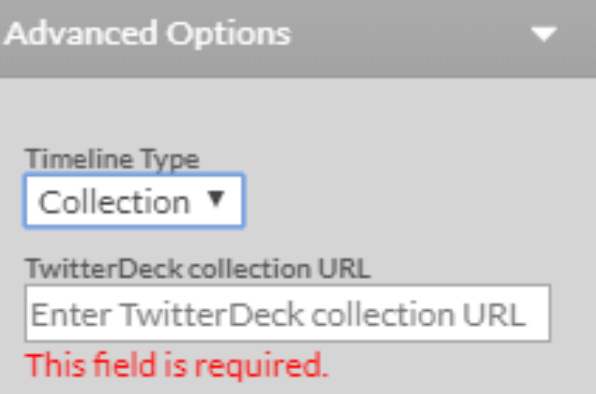 Add the collection URL found in Tweetdeck.